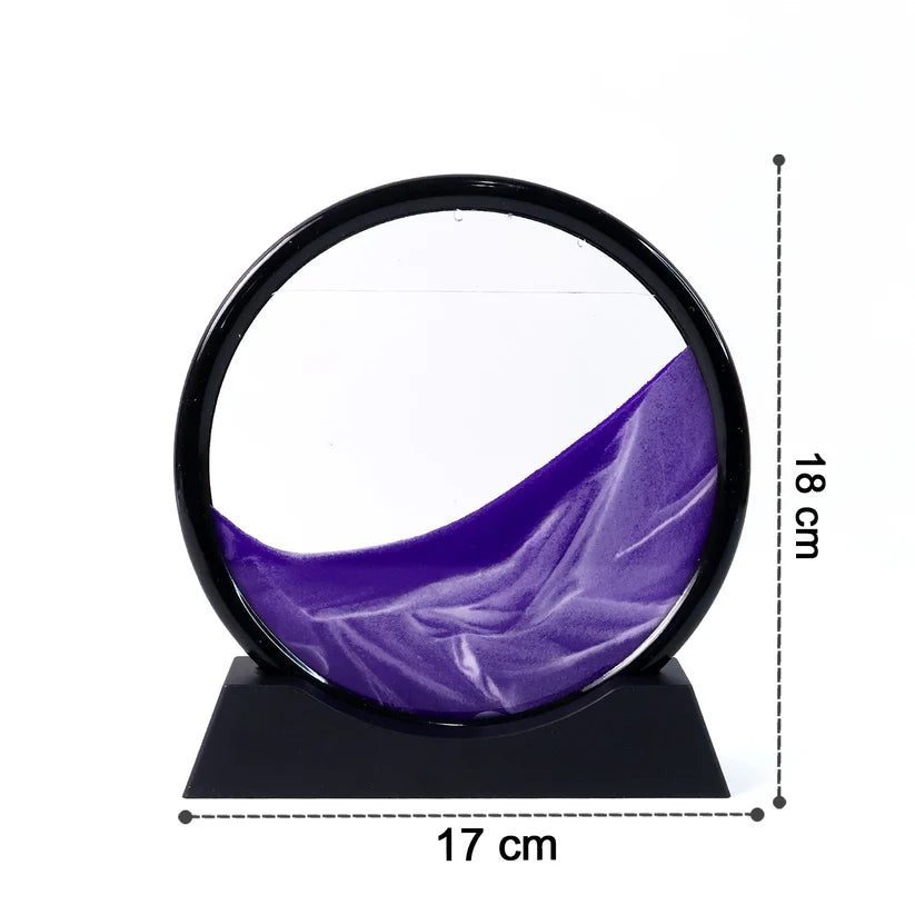 Bawaal Moving Sand Art – 360° Rotating Liquid Motion Decor ( Multicolor)