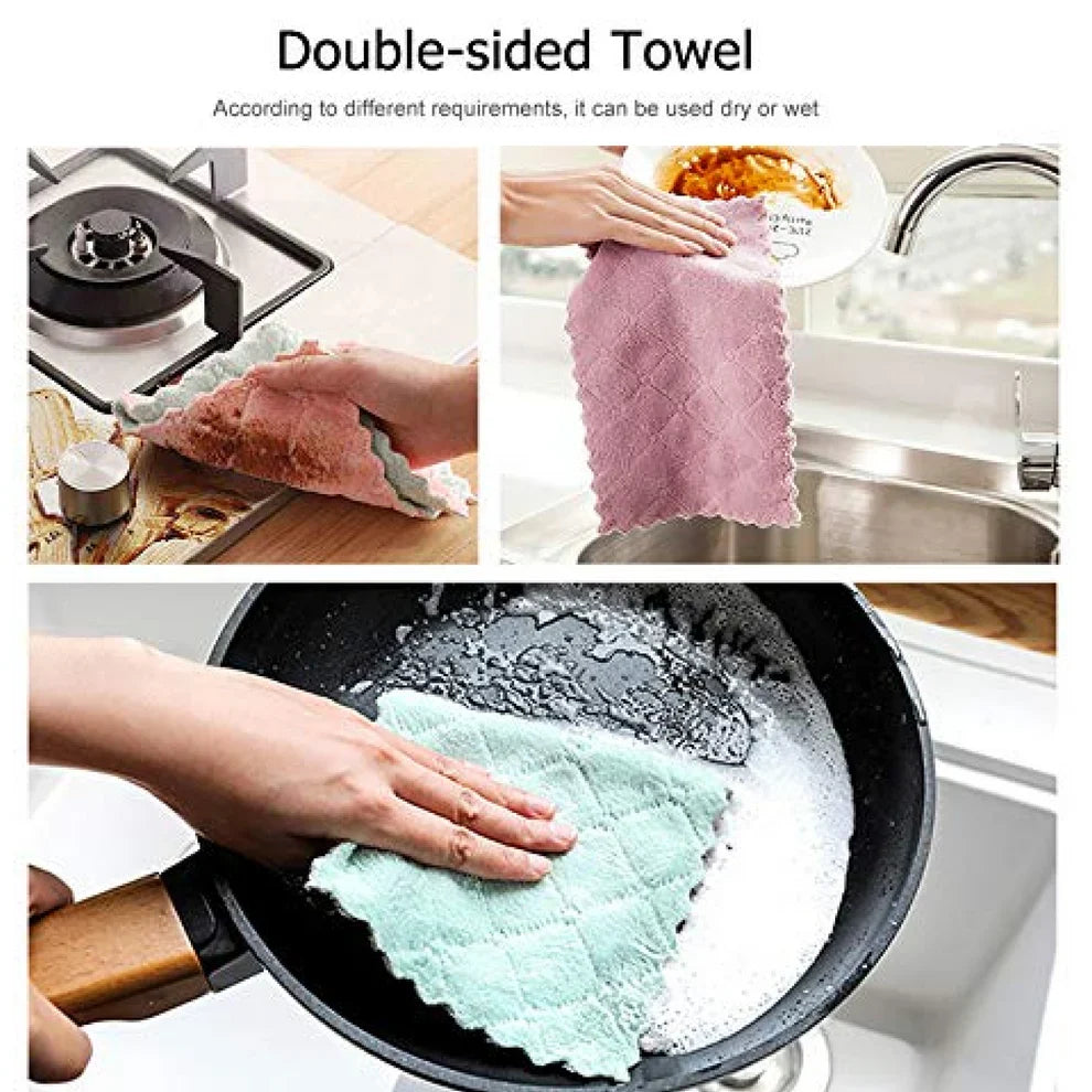 Bawaal Double-Sided Microfiber Cleaning Towels