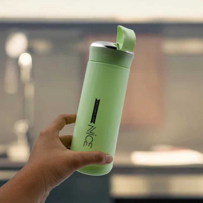 Bawaal Glass Water Bottle 400ml – Leak Proof Borosilicate Bottle with Bamboo Lid