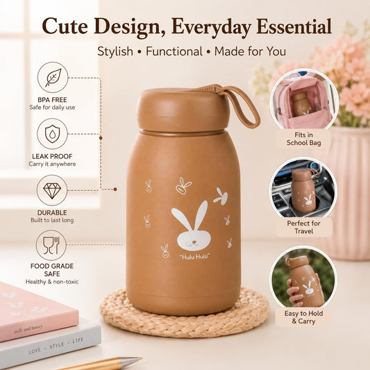 Bawaal 330ml Bunny Print Kids Water Bottle