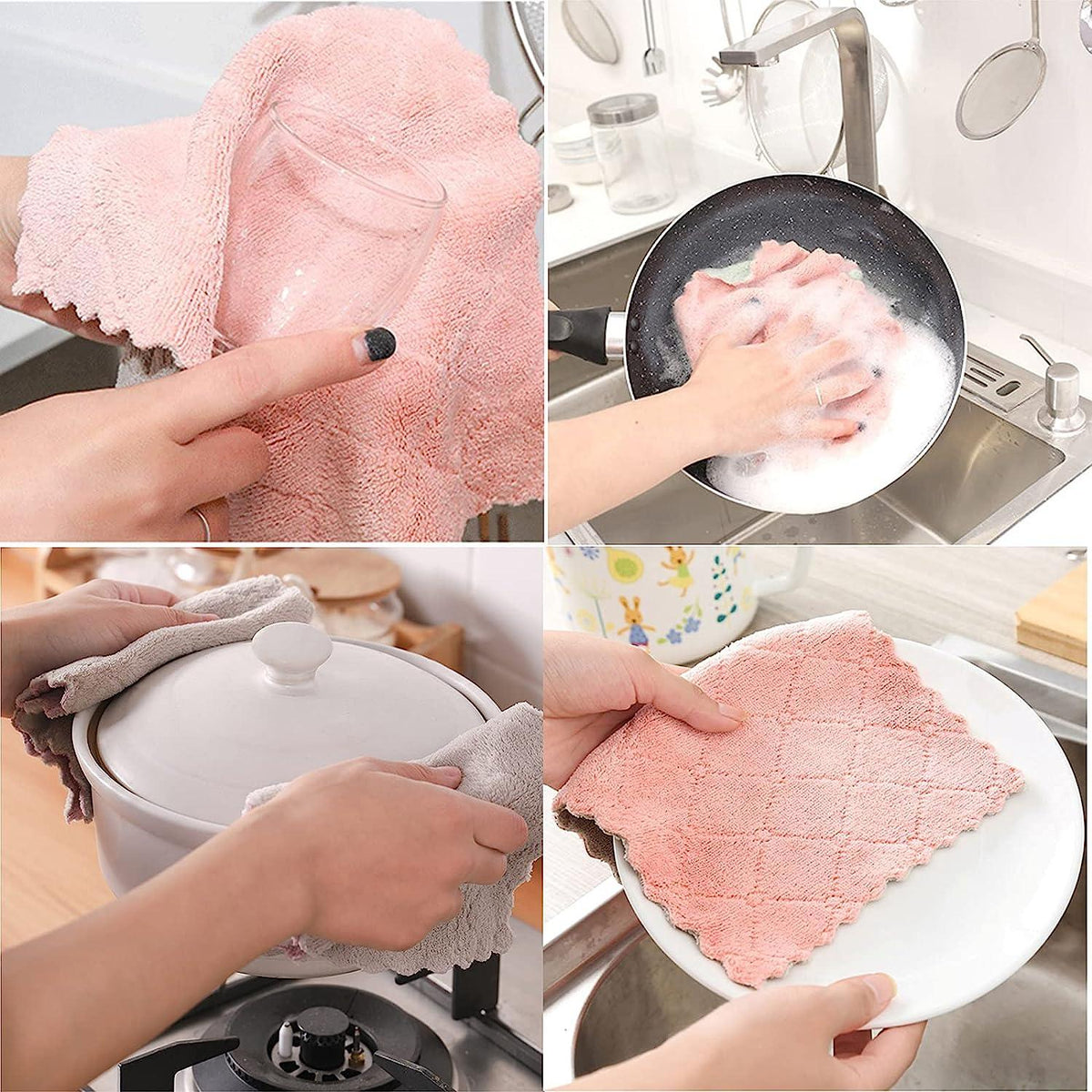 Bawaal Double-Sided Microfiber Cleaning Towels