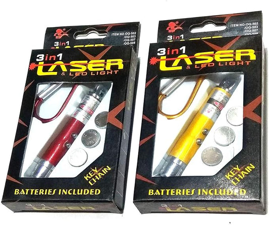 Bawaal Laser LED Light Key Chain – Combo Pack