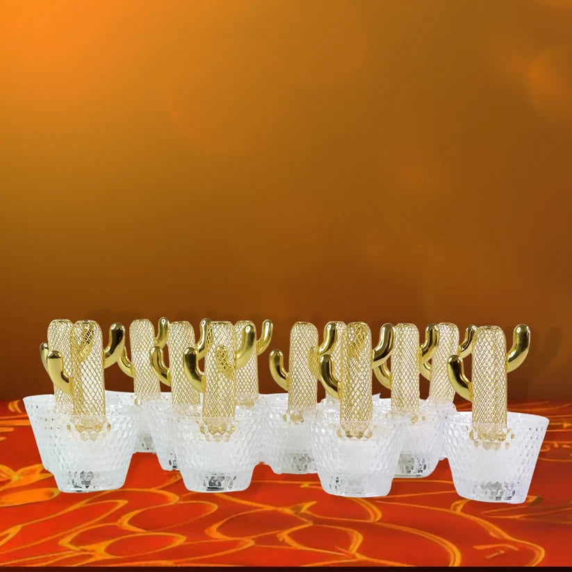Bawaal Cactus LED Tealight Candles – Flameless Decorative Set of 12