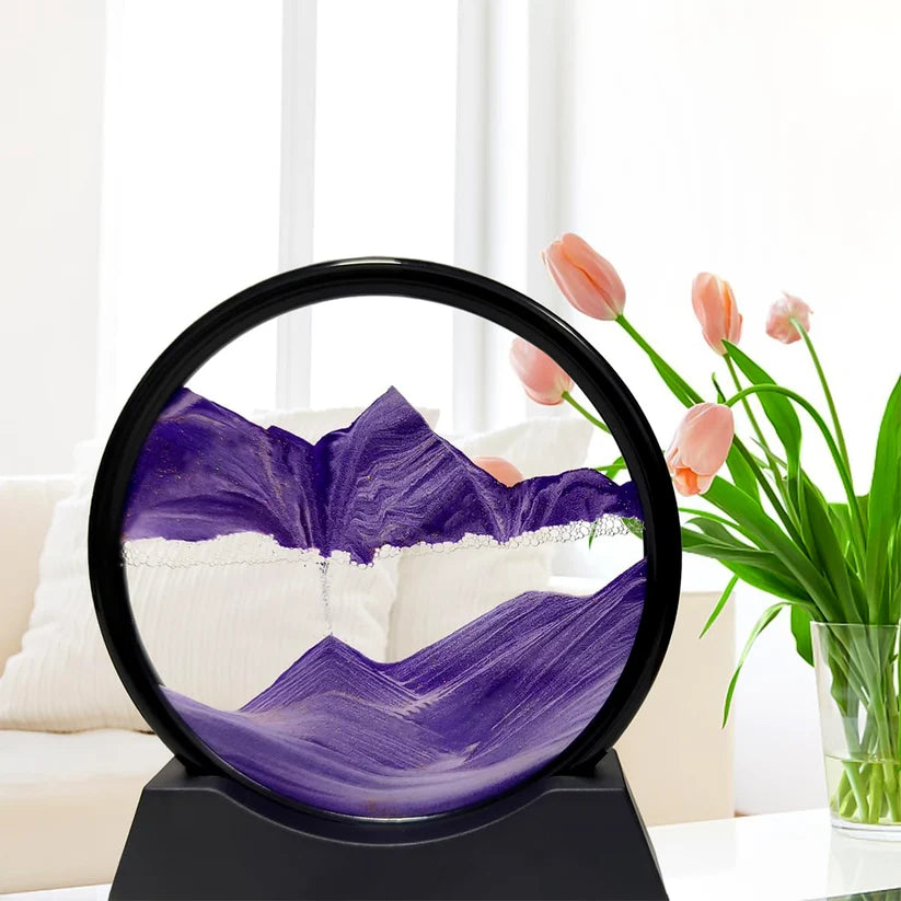 Bawaal Moving Sand Art – 360° Rotating Liquid Motion Decor ( Multicolor)