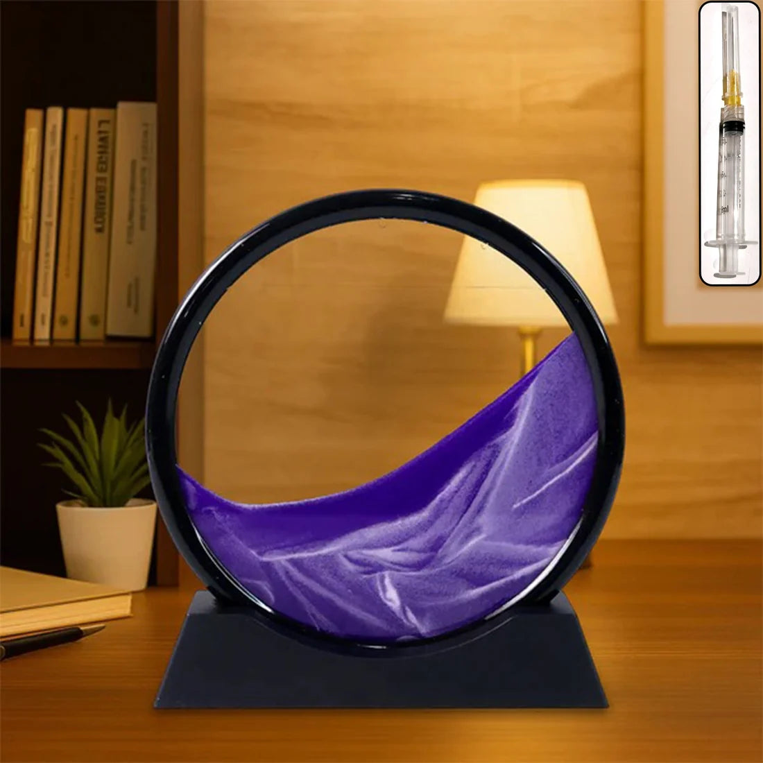 Bawaal Moving Sand Art – 360° Rotating Liquid Motion Decor ( Multicolor)